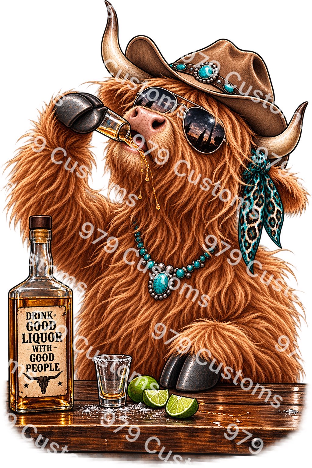 Bartending Highland Cow PDF