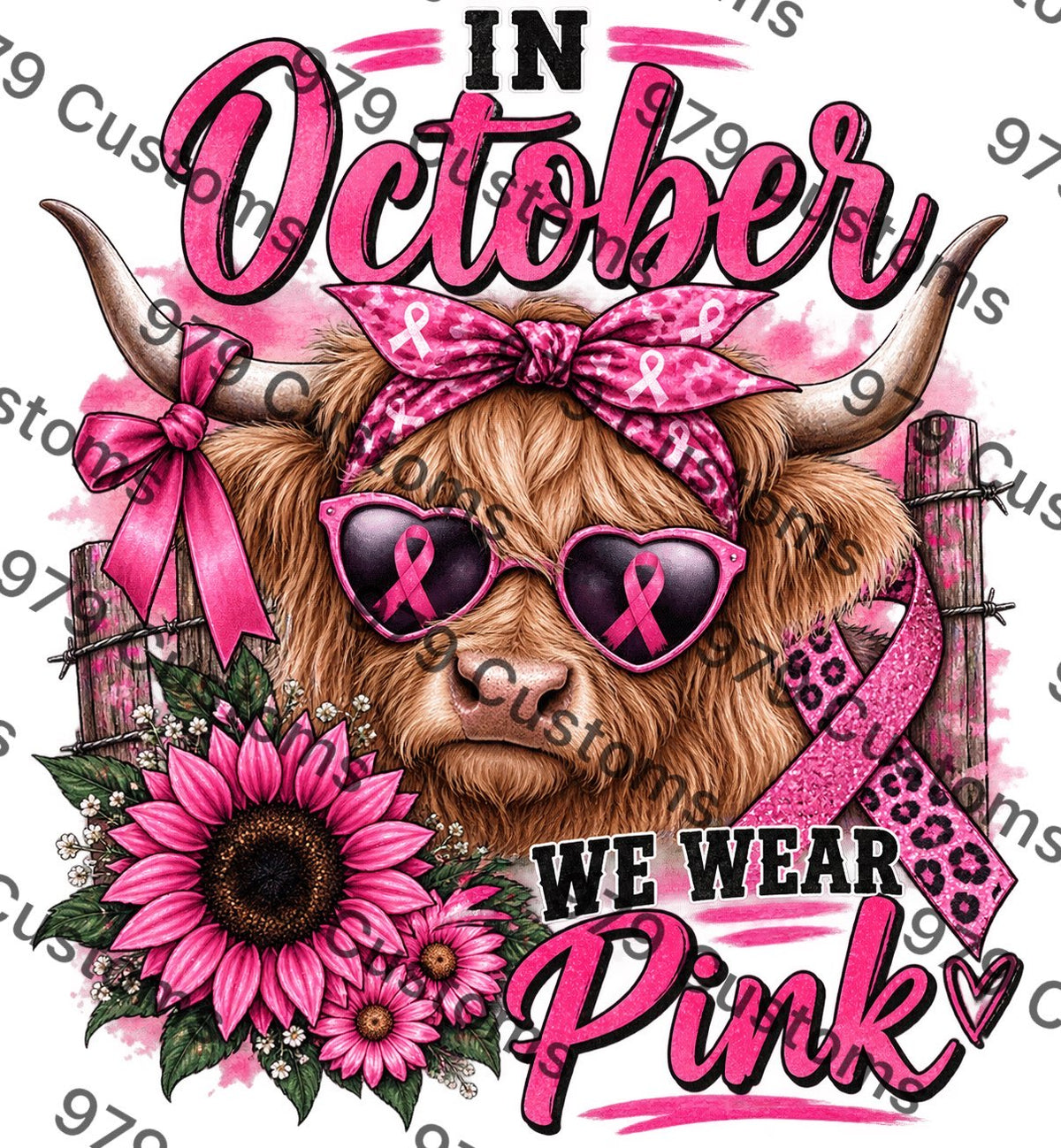 Highland Cow Breast Cancer Awareness PDF