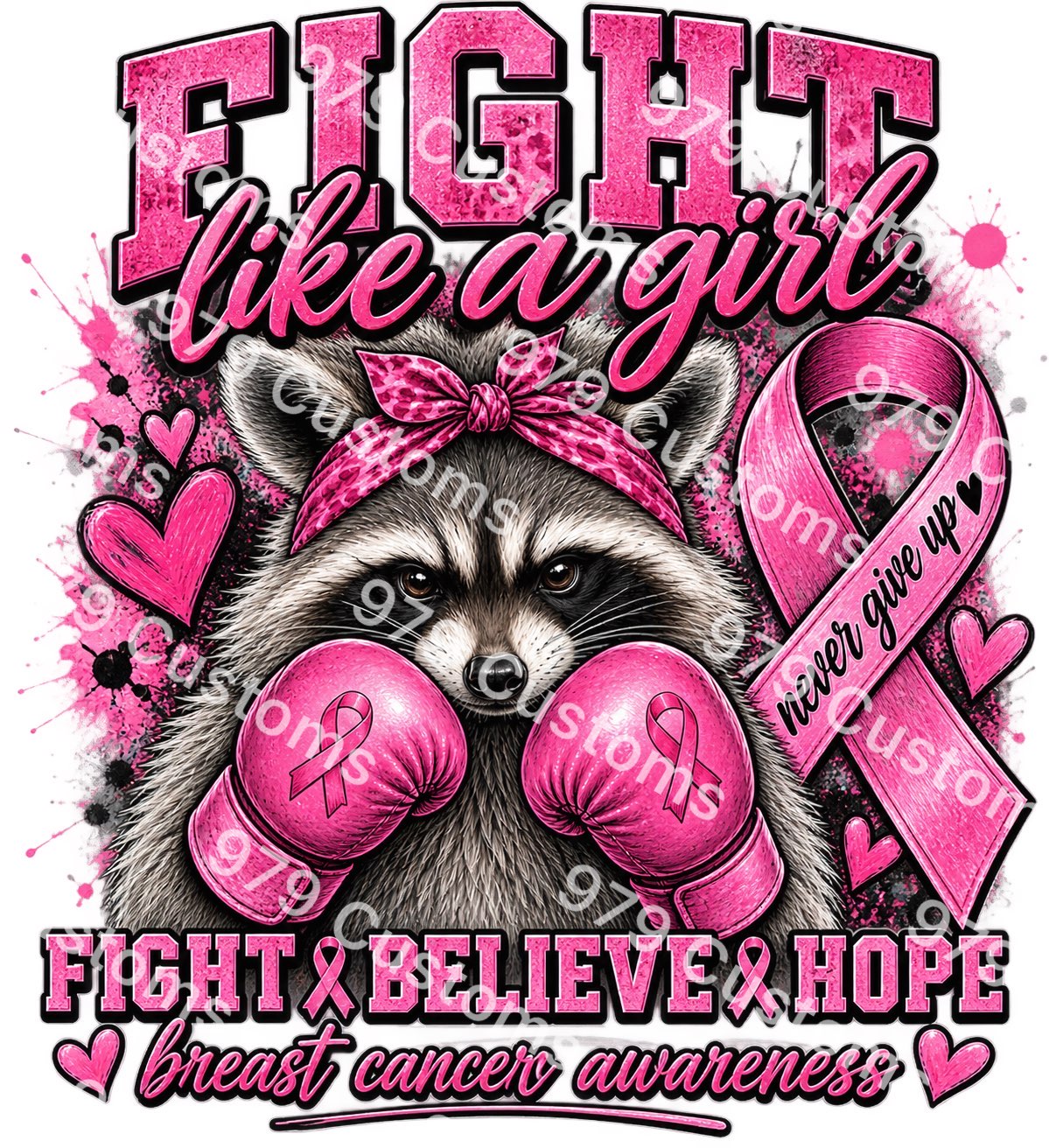Raccoon Breast Cancer Awareness PDF